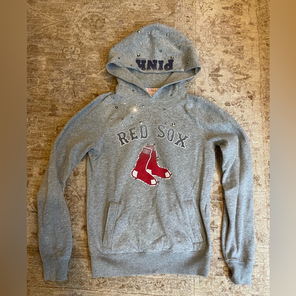 Victorias Secret Pink Red Sox Studded Sweatshirt size Small